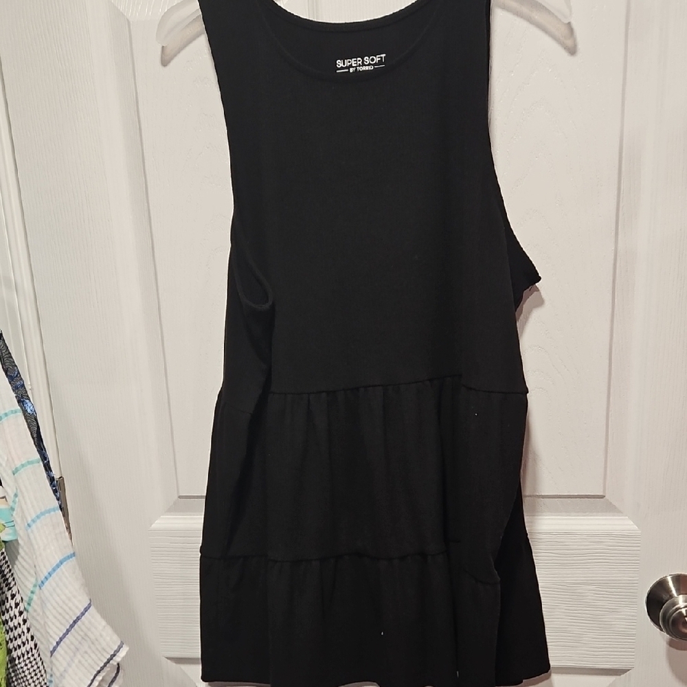 Torrid Black Tiered Tank Top